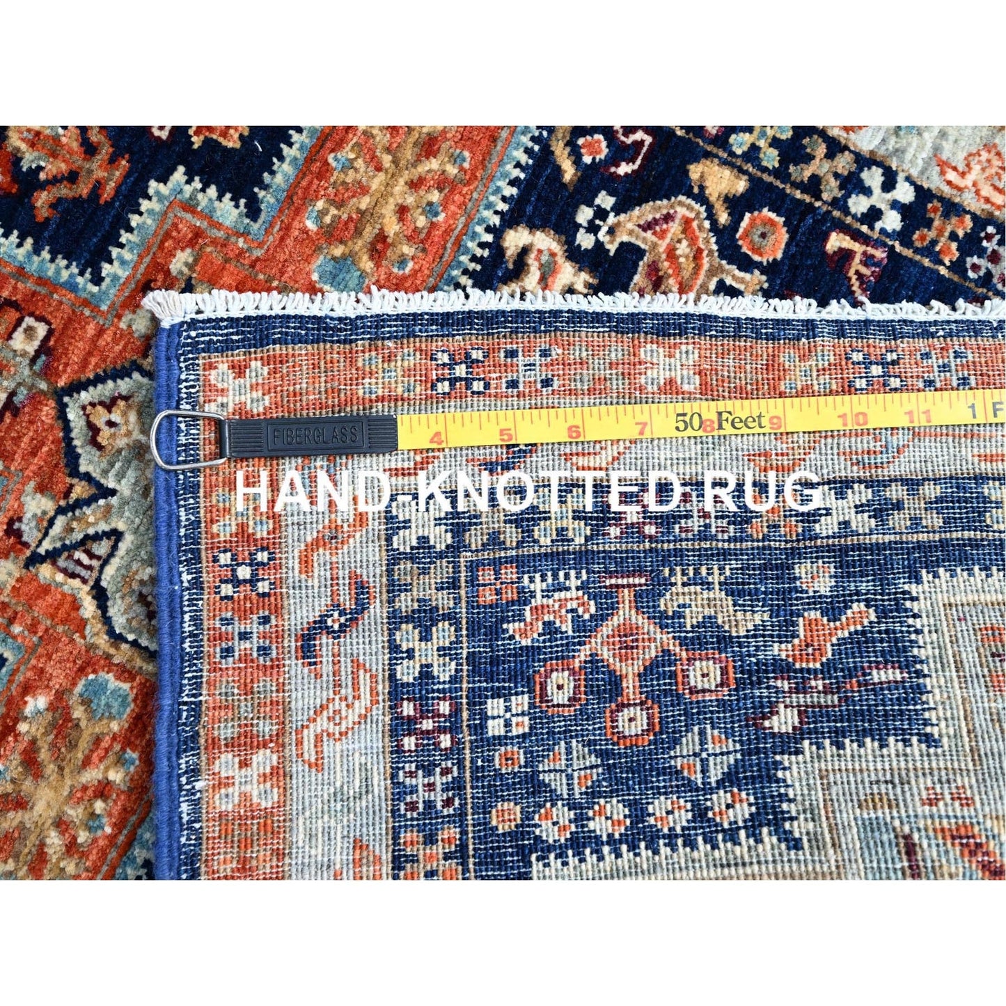2'X5'10" Yale Blue Armenian Caucasian Design 200 Kpsi Runner Oriental Rug