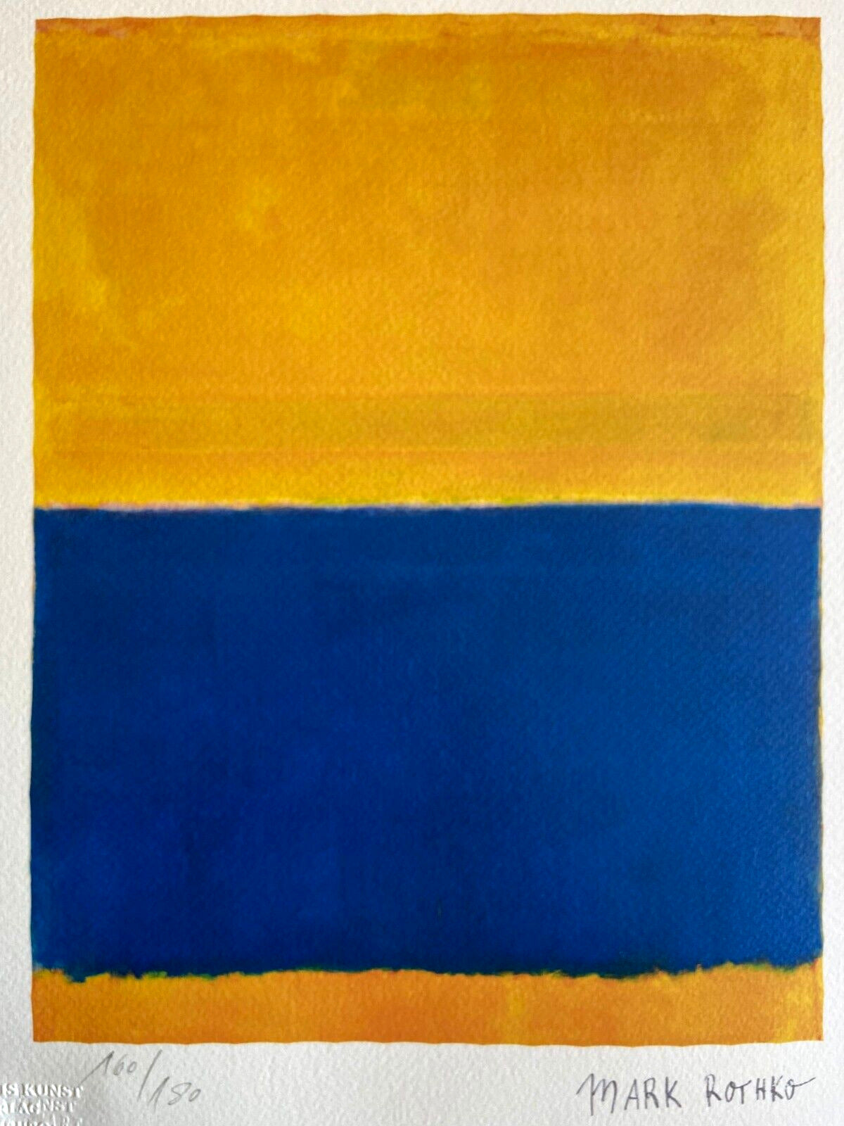 Mark Rothko Lithograph Coa Signed Numbered
