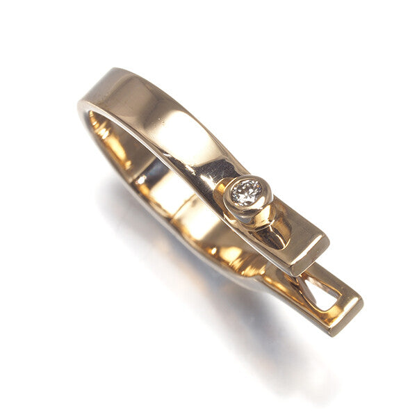 Hirotaka Earring Industria Diamond 0.03Ct Hoop