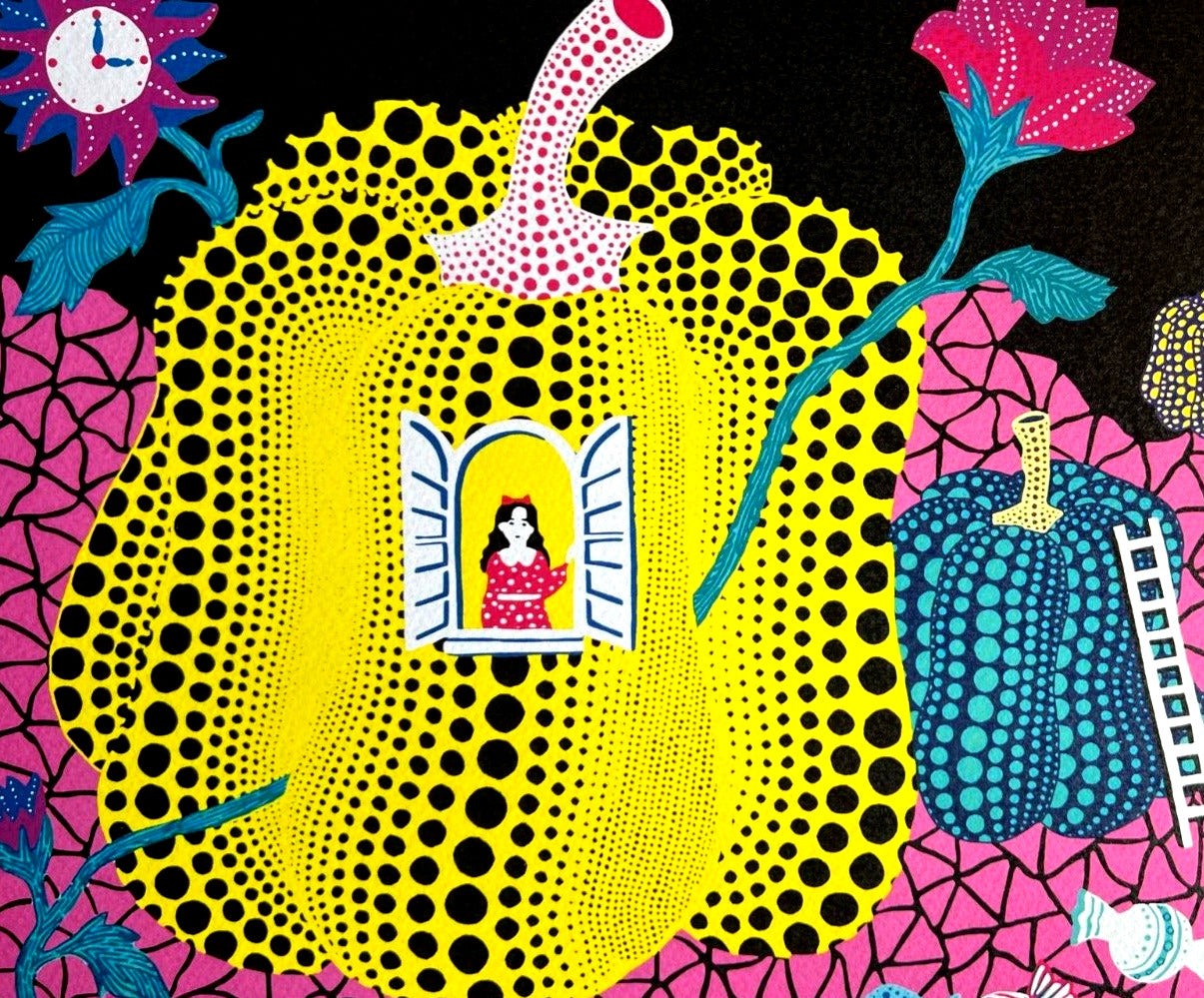 Yayoi Kusama Lithograph Mori Art Museum Coa