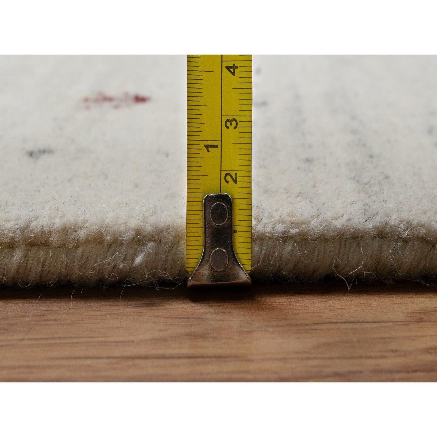 7'9"X9'8" Ivory Soft & Pure Wool Lori Buft Modern Design Hand Knotted Rug