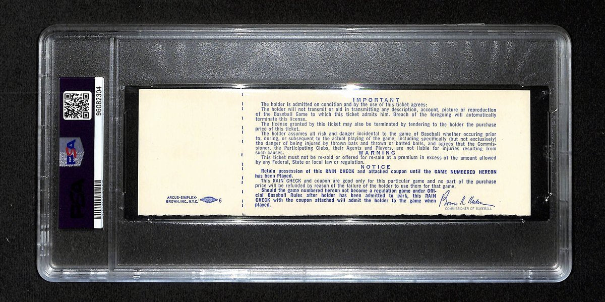 1969 World Series Game 3 Ticket Stub Mets V