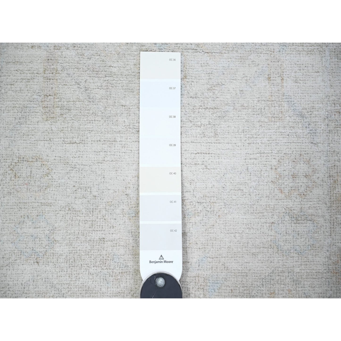 2'5"X8'5" Swan White Washed Out Peshawar Wool Hand Knotted Runner Rug