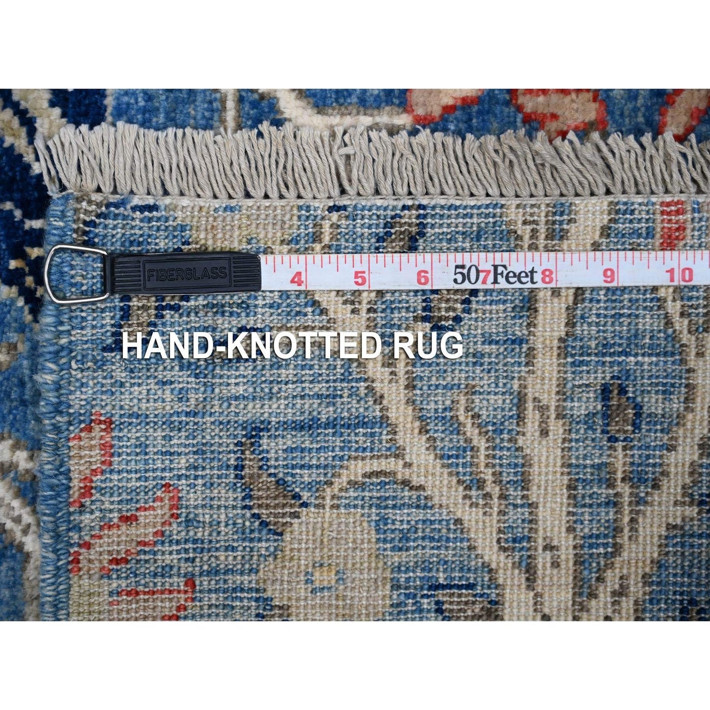 5'X6'10" Lake Blue Hand Knotted Peshawar Tree Of Life Wool Oriental Rug