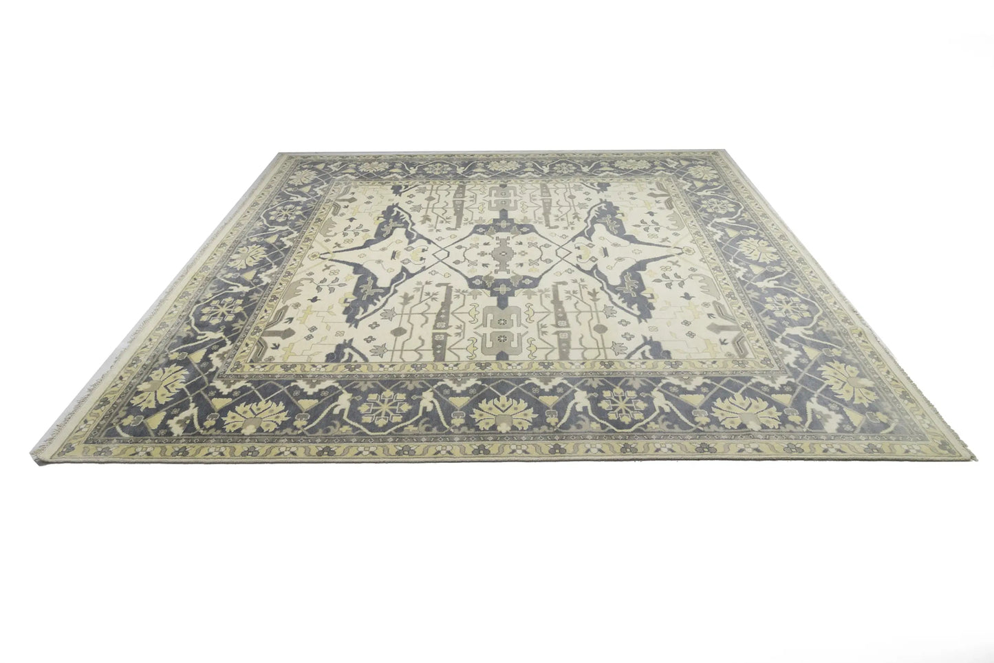 Handmade Oushak Oriental Rug 12X15 Ft Oversized