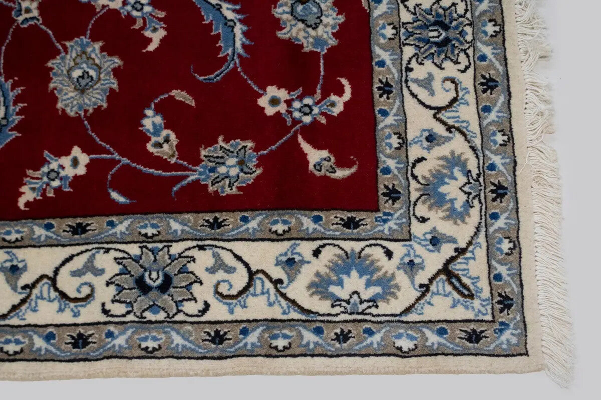 4X7 Ft Handmade Red Oriental Rug Classic