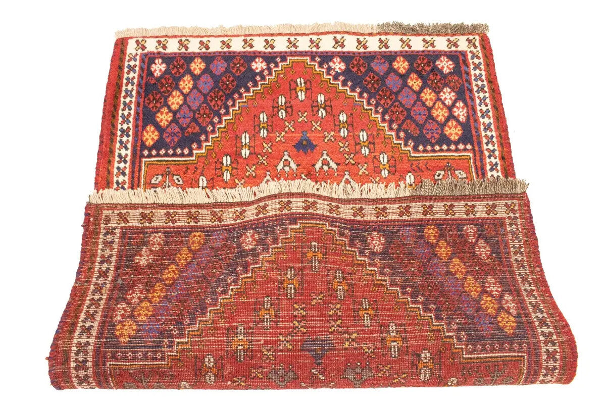 Hand-Knotted Tribal Small Rug Farmho Oriental