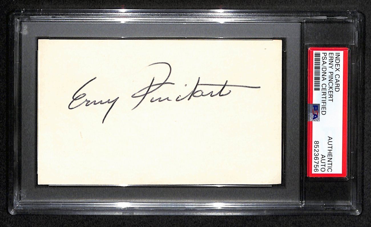 Erny Pinckert Cfb Hof Signed/Auto 3X5 Index Card