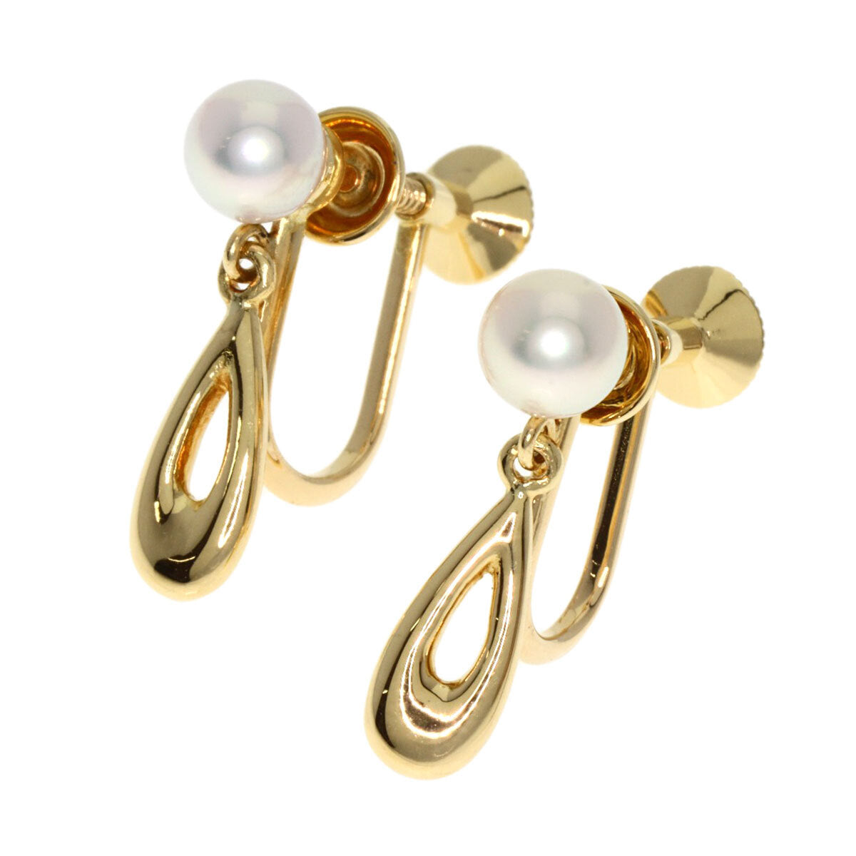 Mikimoto Earring Pearl Pearl K18 Yellow Gold