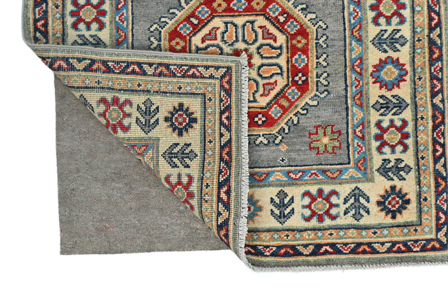 Geometric Tribal Kazak Runner Rug Oriental