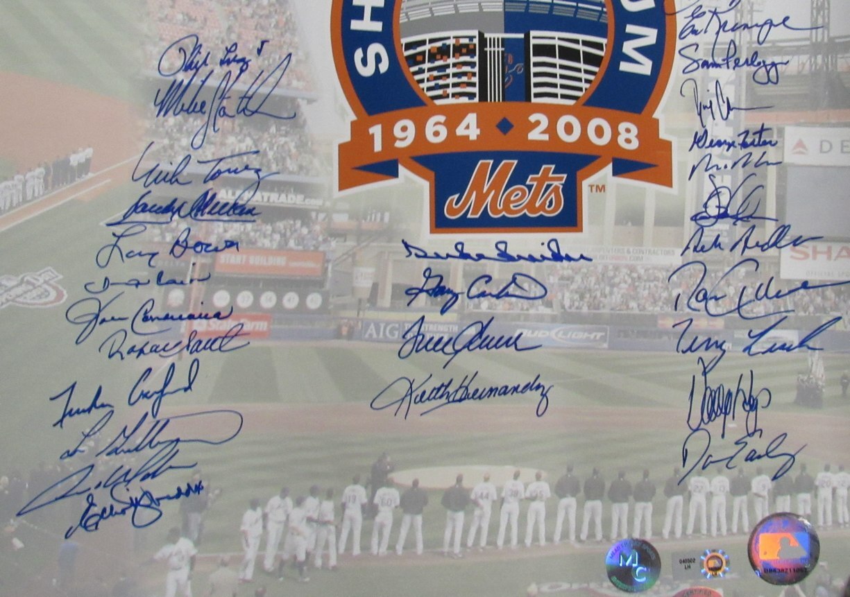 New York Yankees And Mets Collage Team Signed By