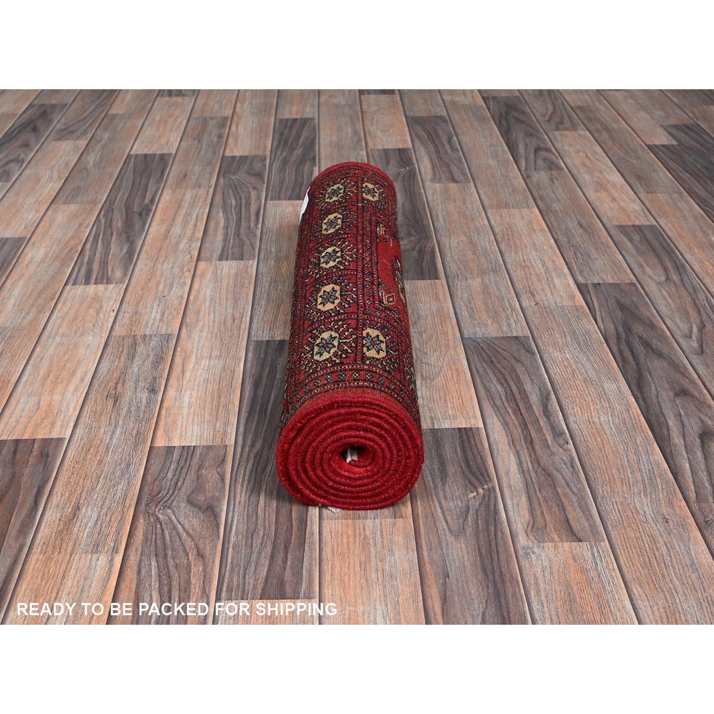 2'2"X6'6" Arsenal Red Princess Bokara Soft Wool Hand Knotted Runner Rug