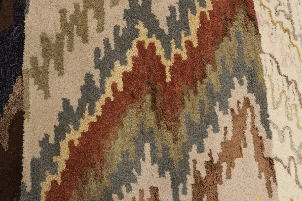 Rare Abstract Stripes Multicolored 5X8