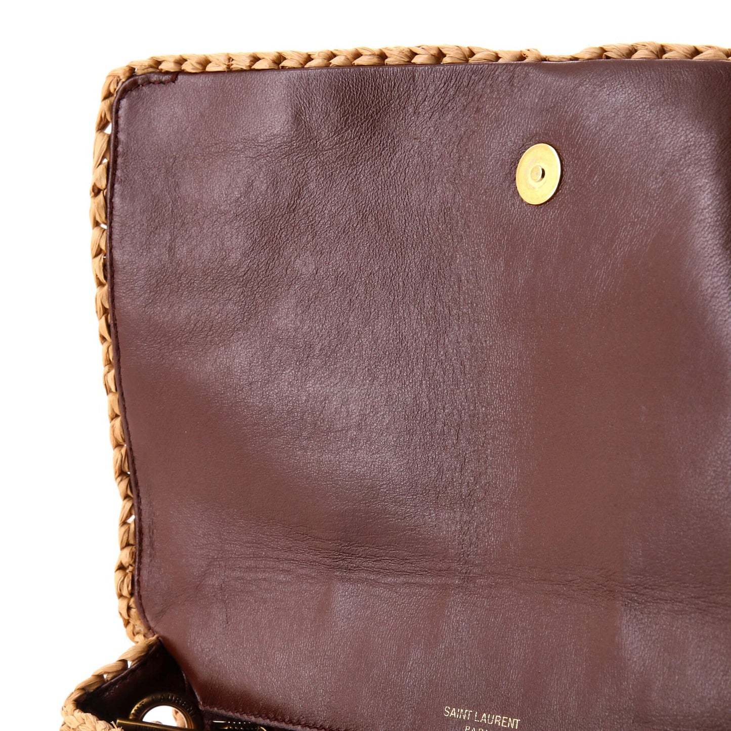 Saint Laurent Kate 99 Tassel Flap Bag Woven Raffia Medium