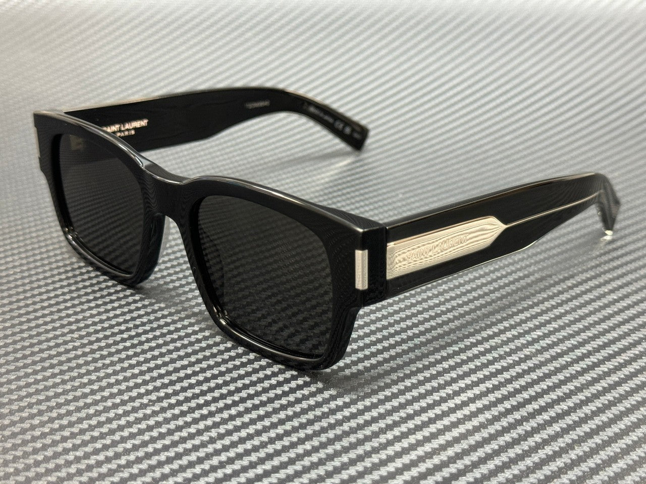 Saint Laurent Sl 617 001 Black Grey Medium Men'S