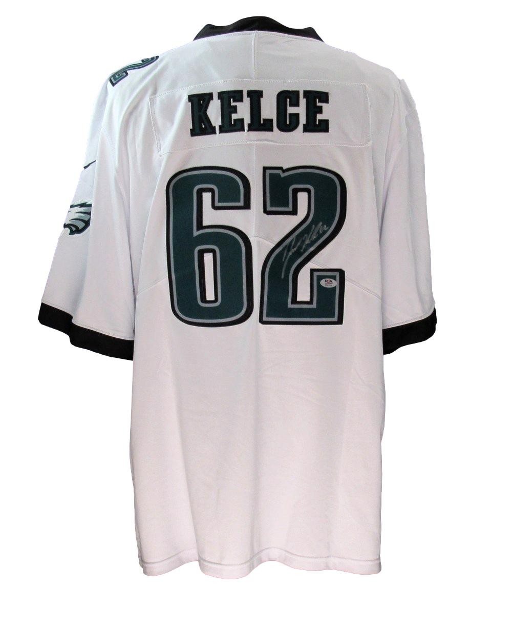 Jason Kelce Signed White Nike On Field Football Jersey Eagles Psa/Dna 190417