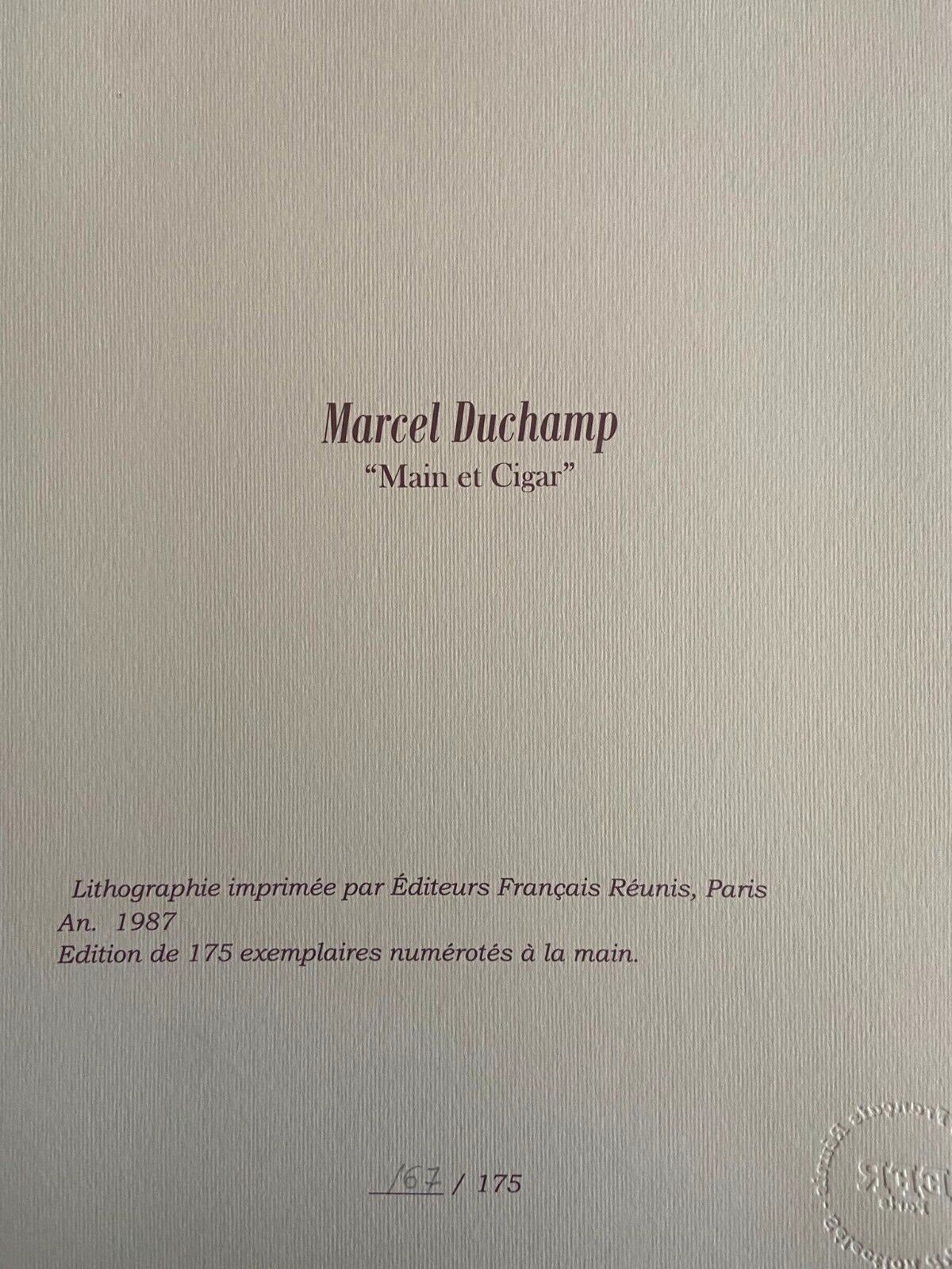 Marcel Duchamp Lithograph Signed Op Numbered By