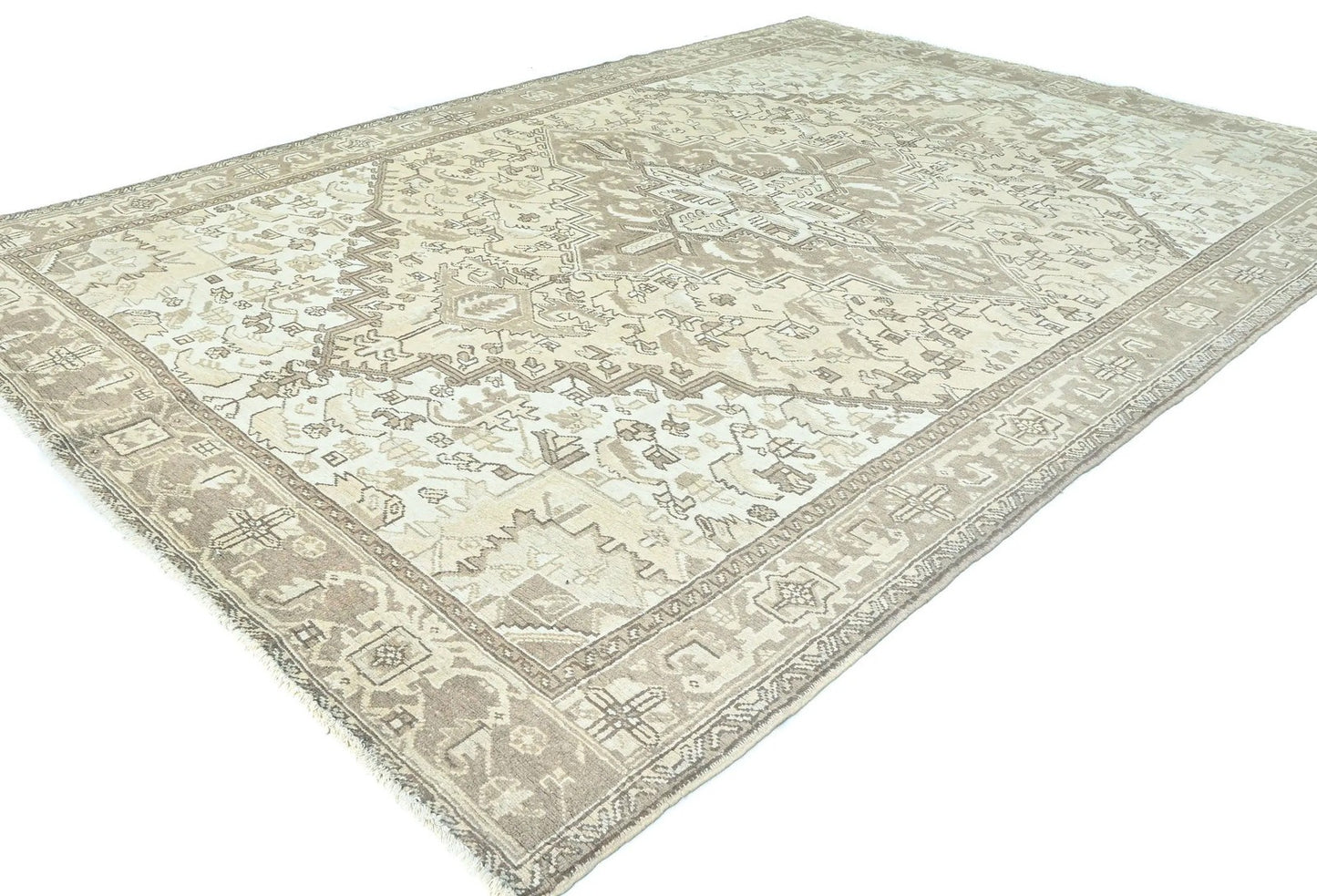 Hand-Knotted Vintage Floral Distressed Oriental