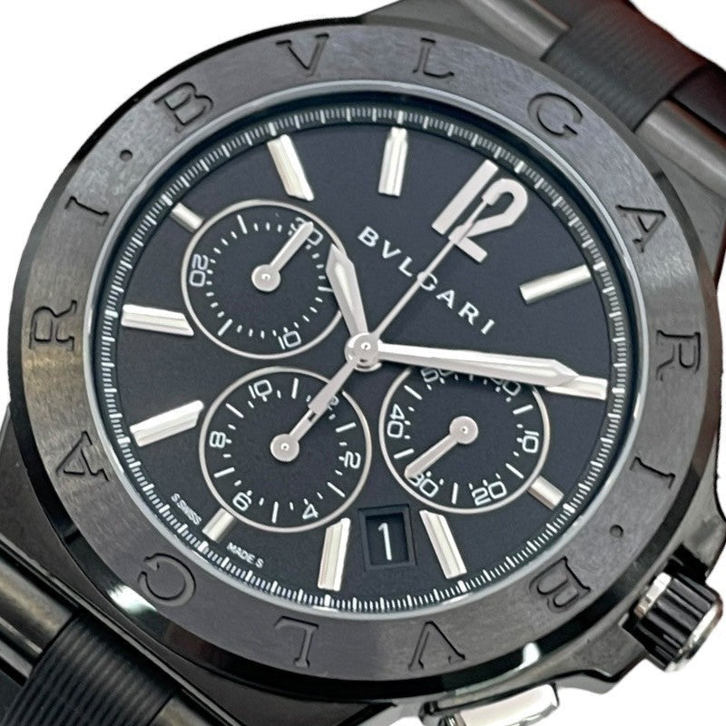 Bvlgari Diagono Ultranero Dg42Bbscvdch Ss/Ceramic