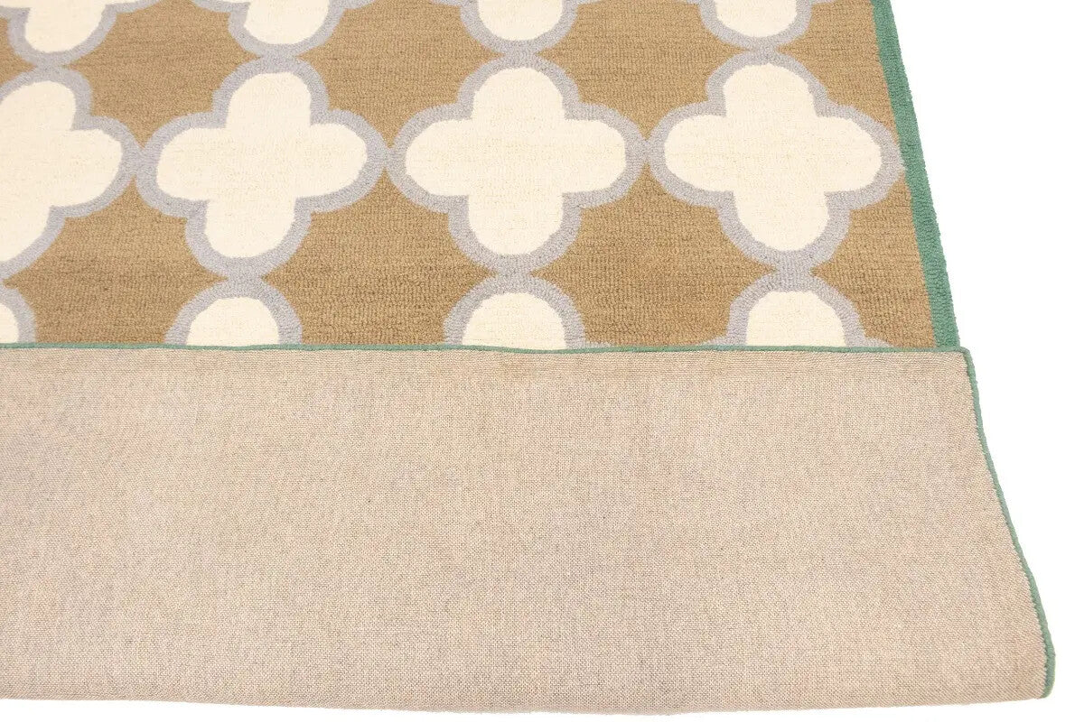 Hand-Tufted Multicolored Trellis Plush Rug Modern