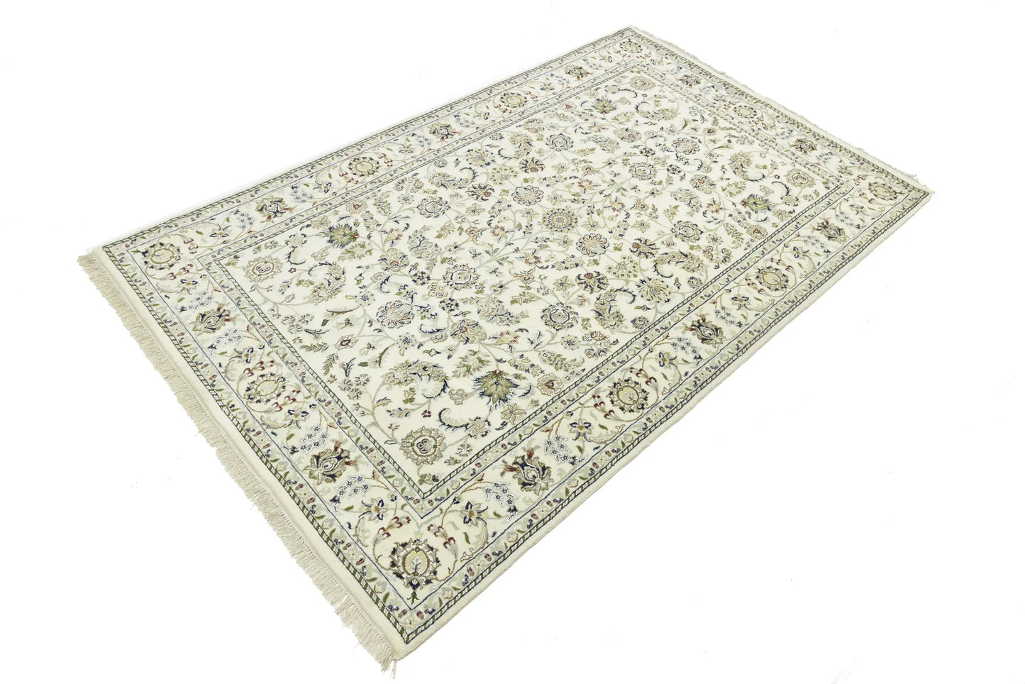 Indo-Nain Oriental Rug Classic Floral Style