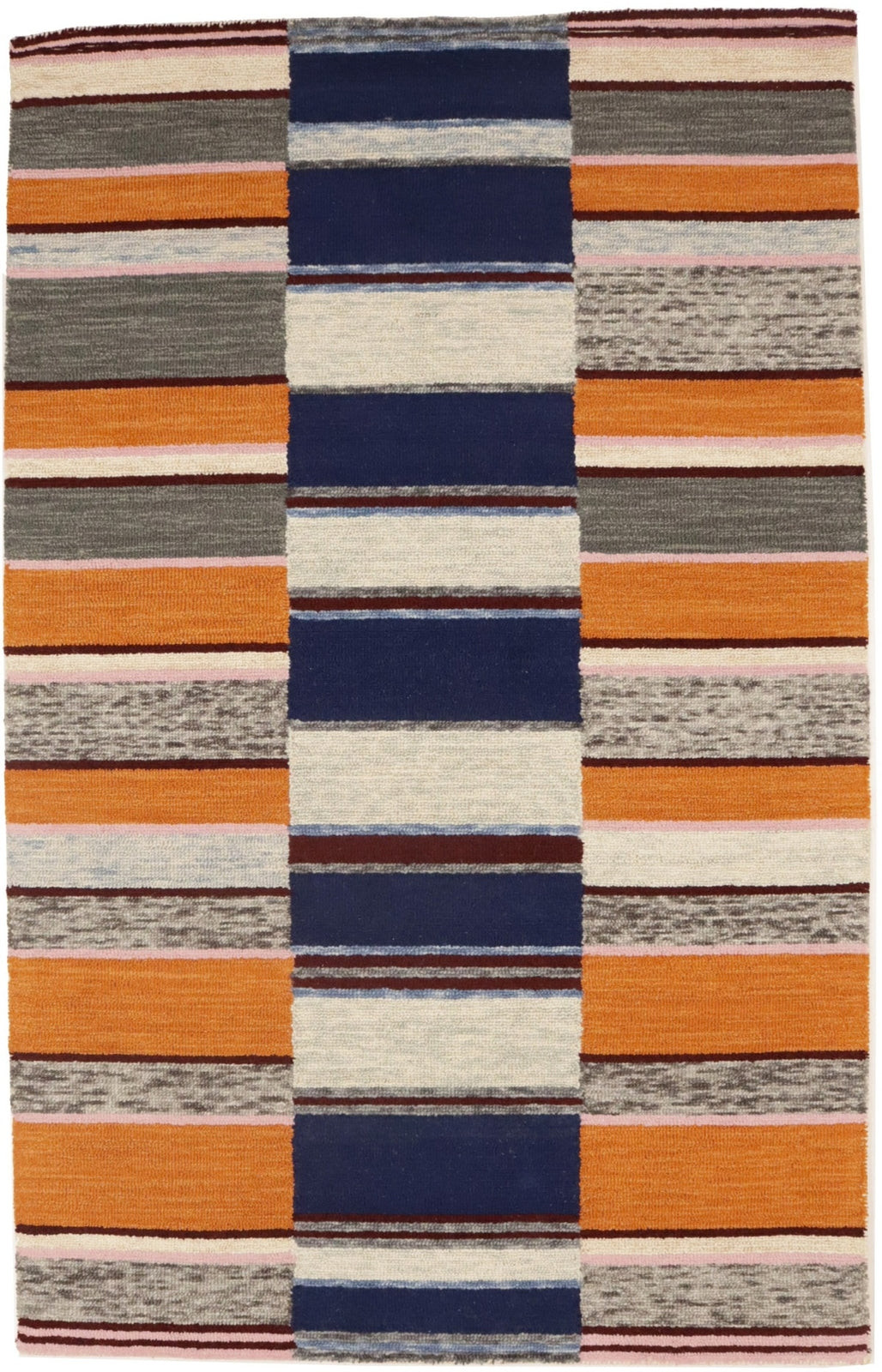 Stripes Design Hand-Tufted Modern Multicolored