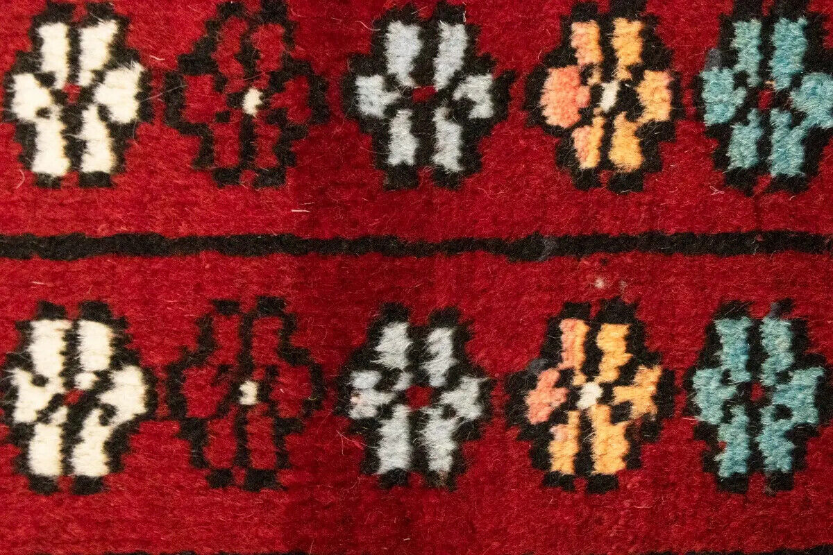 3'5X5 Ft Hand-Knotted Red Tribal Geometric