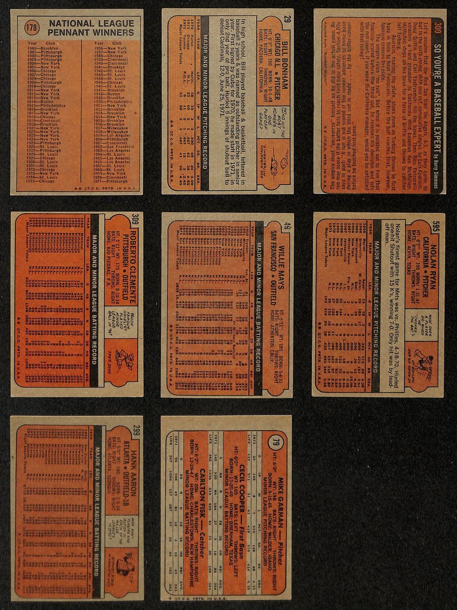 1972 Topps Baseball Complete Set (787)