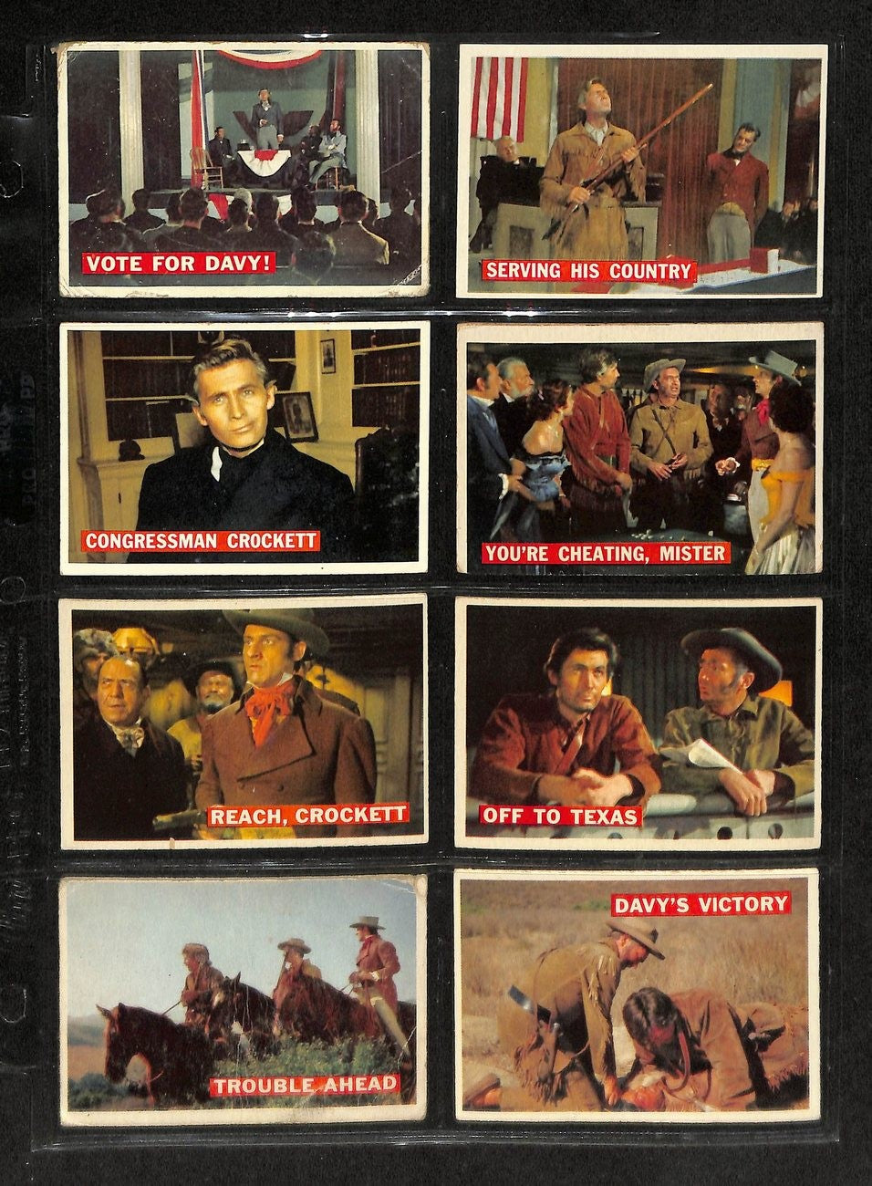 1956 Topps Davy Crockett Card Complete Orange Back Set (1-80) Tv Show 195880