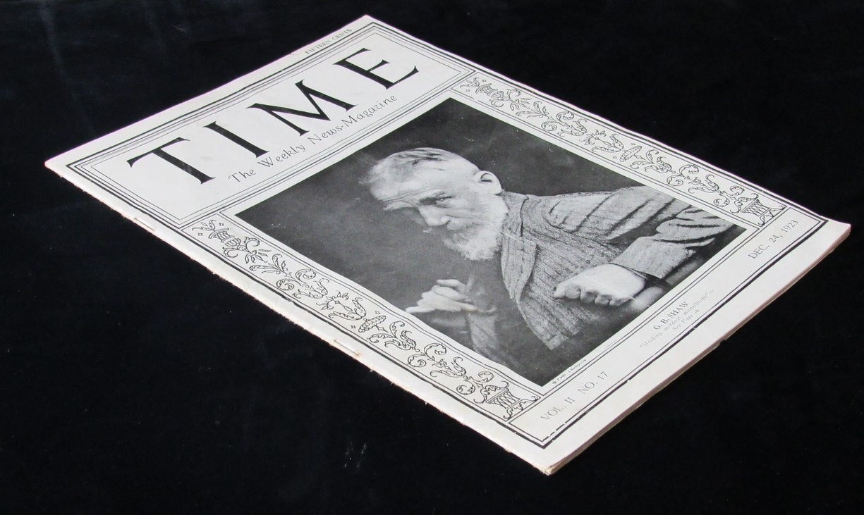 Time Magazine Vol Ii No 17 December 24, 1923 George Benard Shaw 183339
