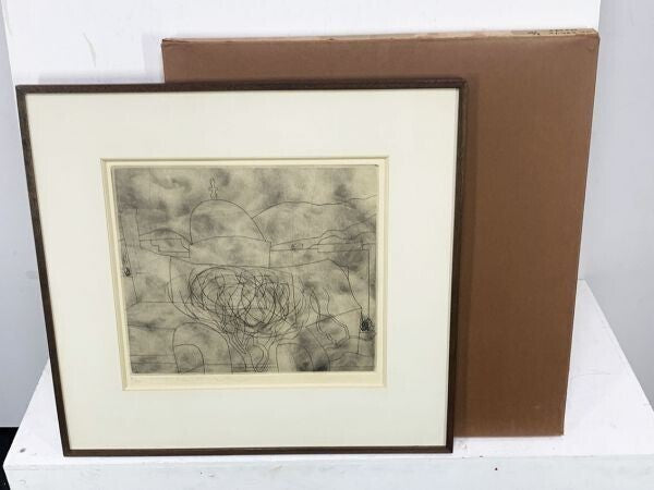 Ben Nicholson Copperplate Print Storm Over Paros