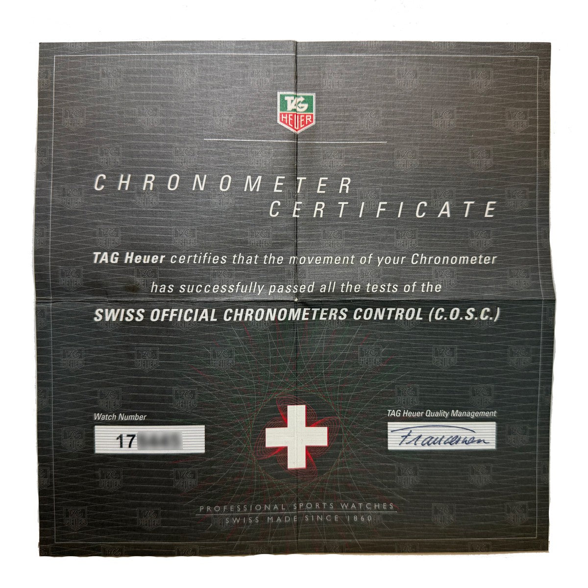 Tag Heuer Monza Caliber 36 Chronograph Date Black Dial Cr5110