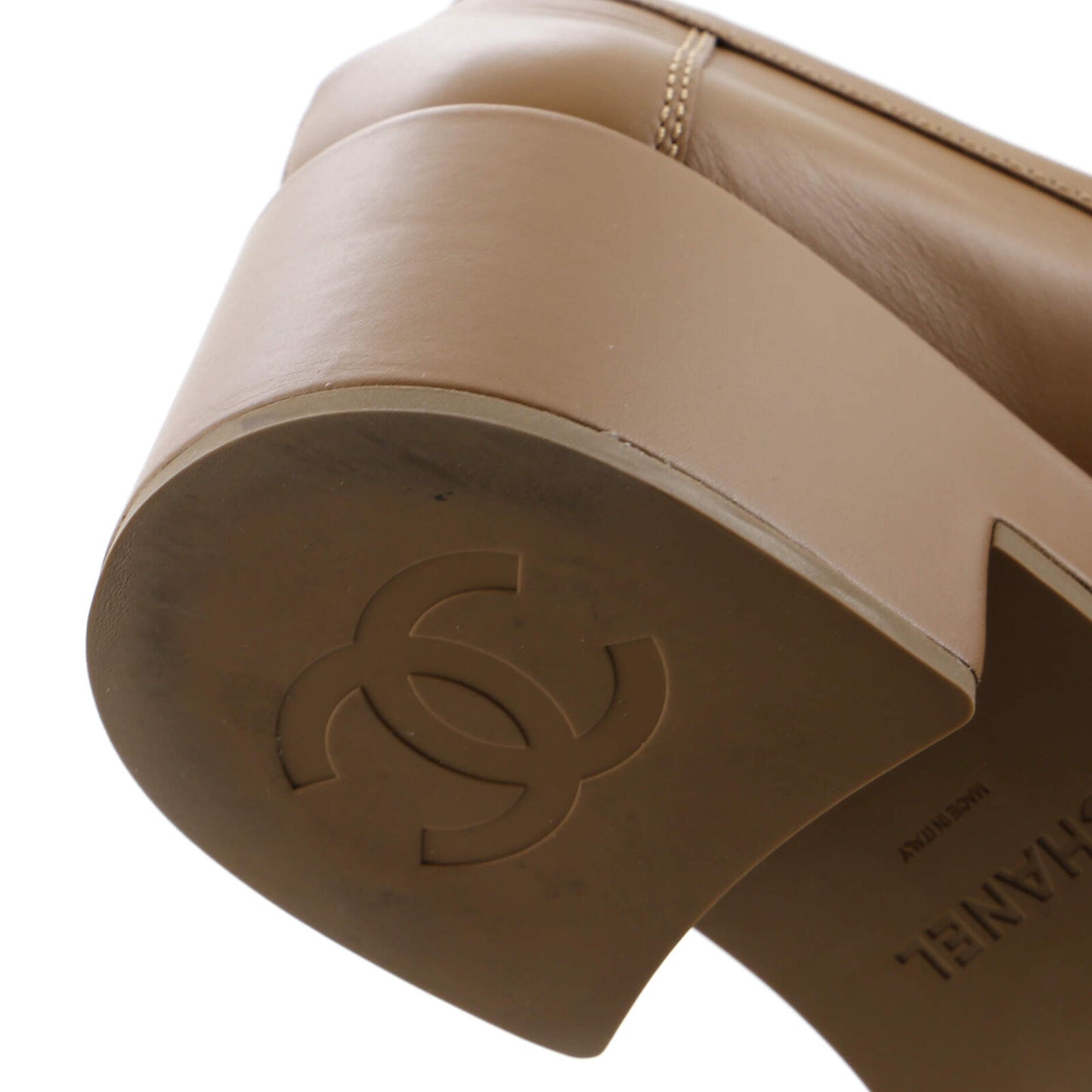 Chanel Women'S Cc Platform Loafers Leather