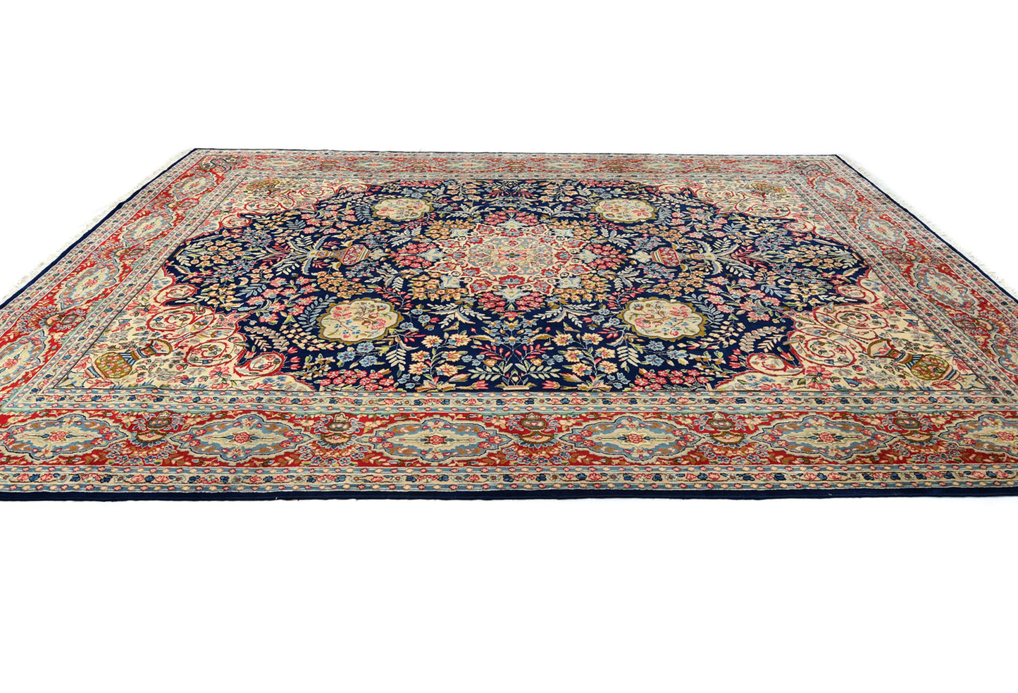 Hand-Knotted Vintage Classic Floral Oriental Rug