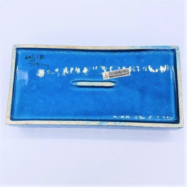 Vintage Bitossi Aldo Londi Box Blue & Green Art