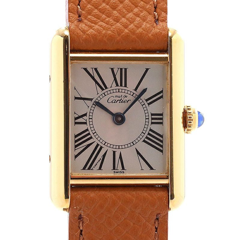 Cartier Must Tank Sm Vermeil Opaline Dial W1005554