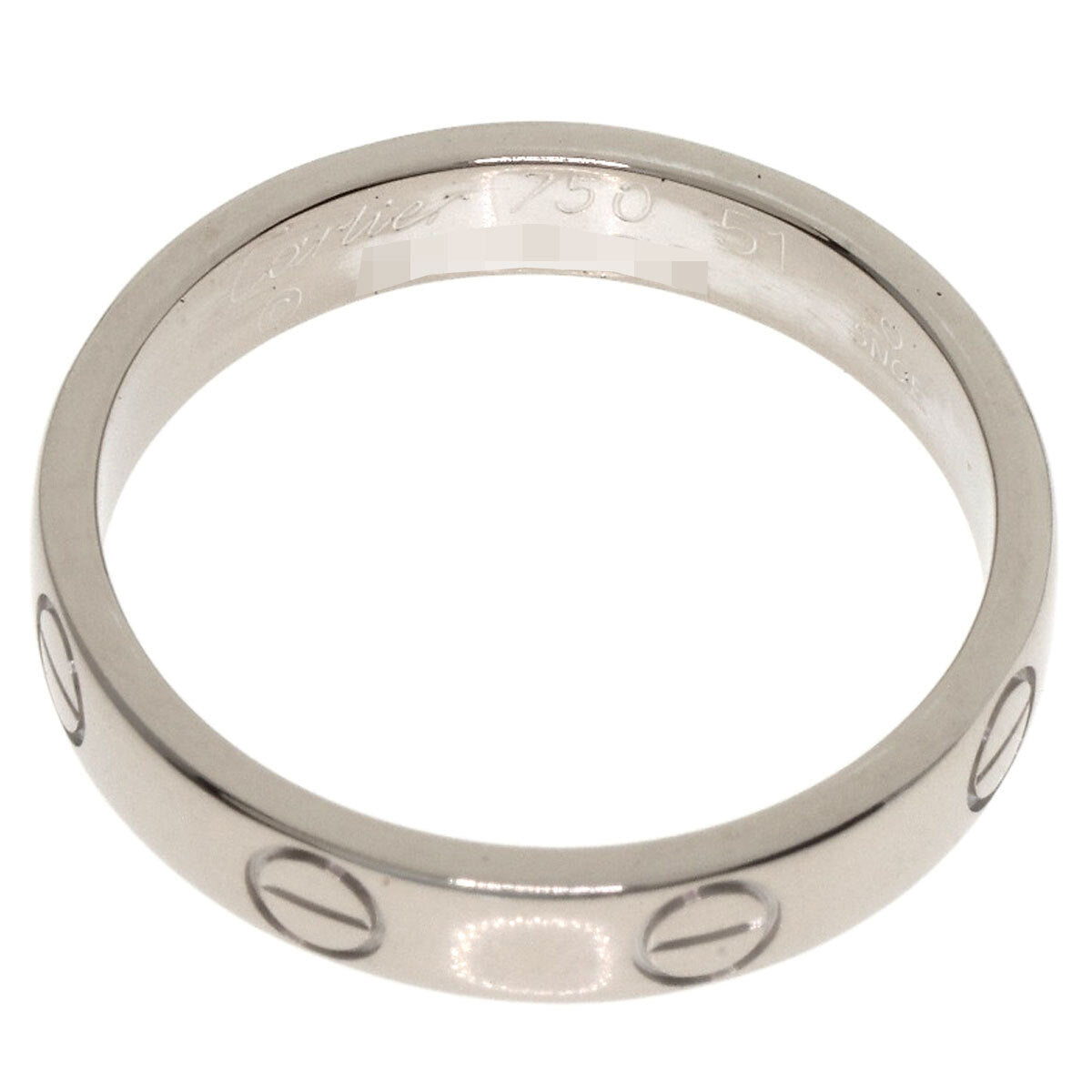 Cartier Ring Mini Love Ring #51 K18 White Gold