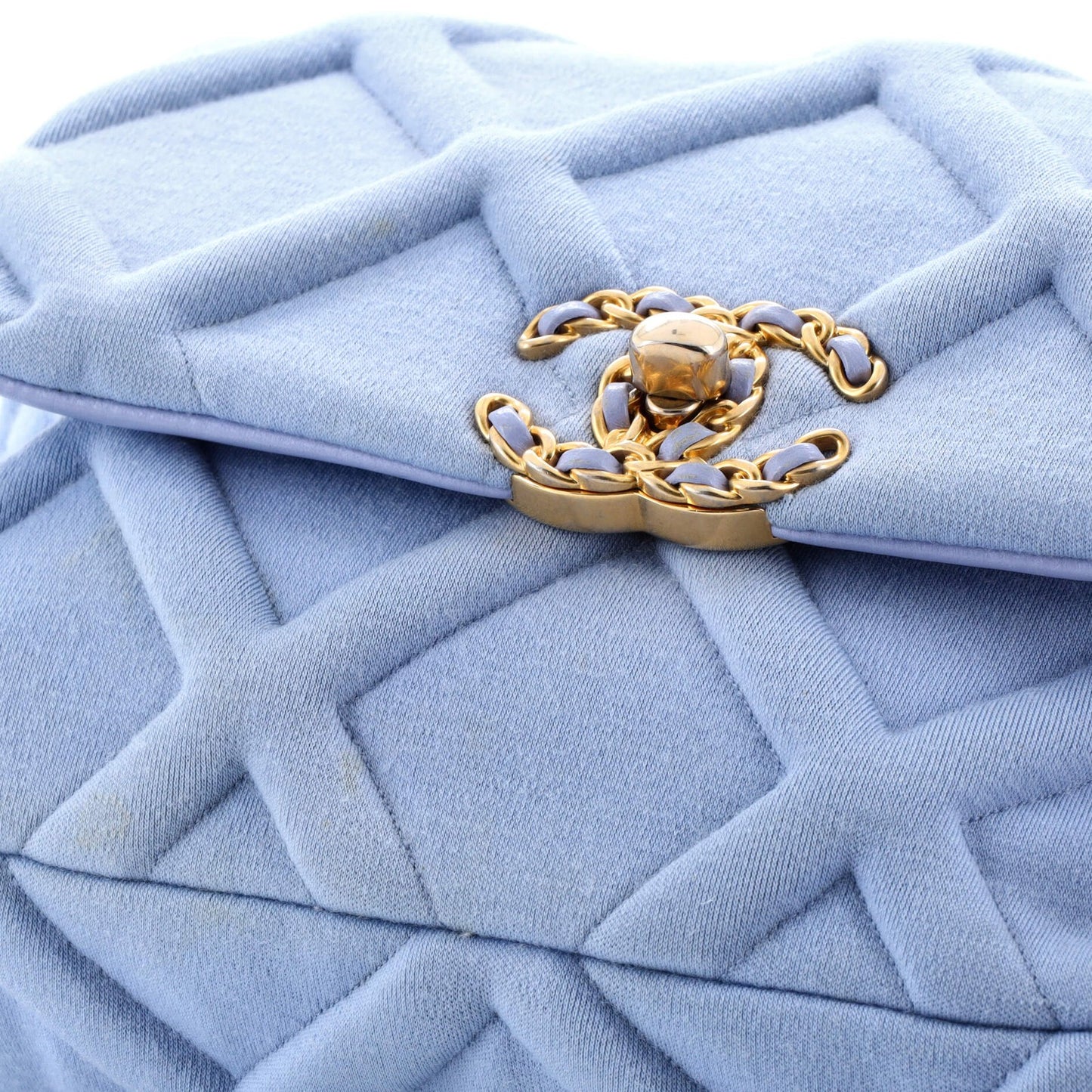 Chanel 19 Flap Bag Quilted Jersey Medium