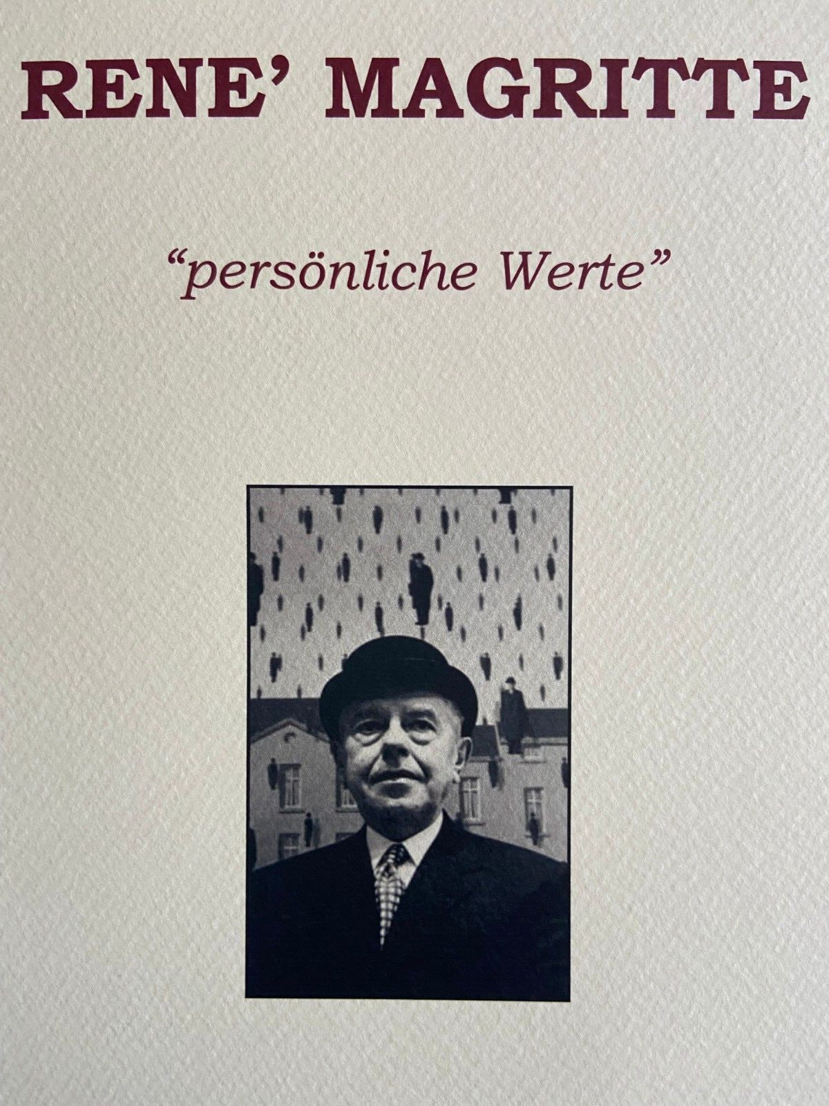 Ren Magritte Lithograph Coa Signed Numbered By
