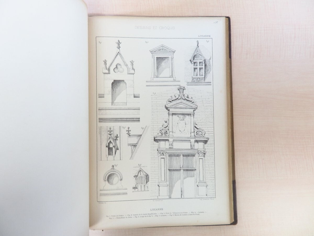Henry Guedy Dessins Et Croquis D'Architecture Et D'Ornementation (Original 20Th)