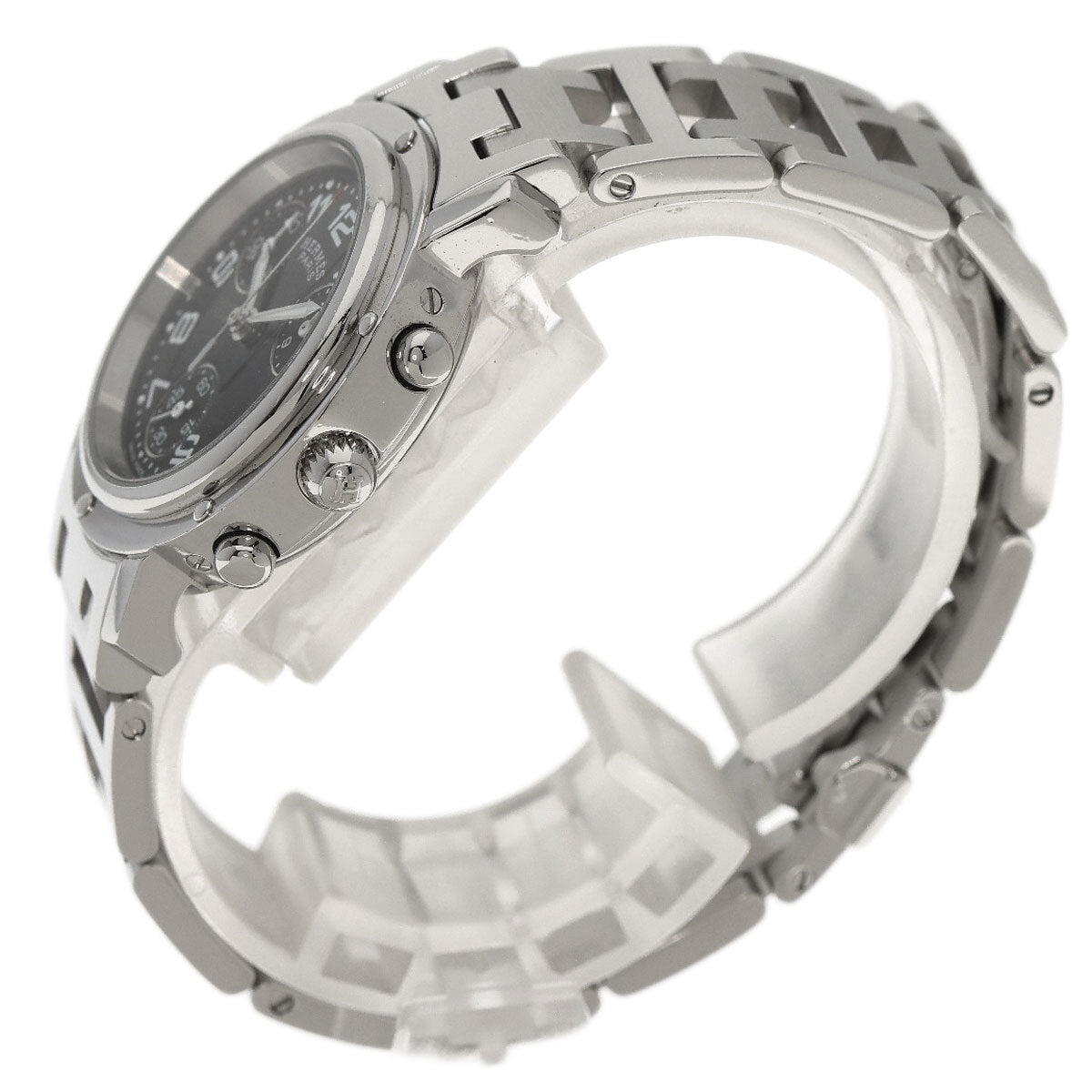Hermes Clipper Chrono Watches Cl1.310 Stainless Steel/Stainless Steel Ladies