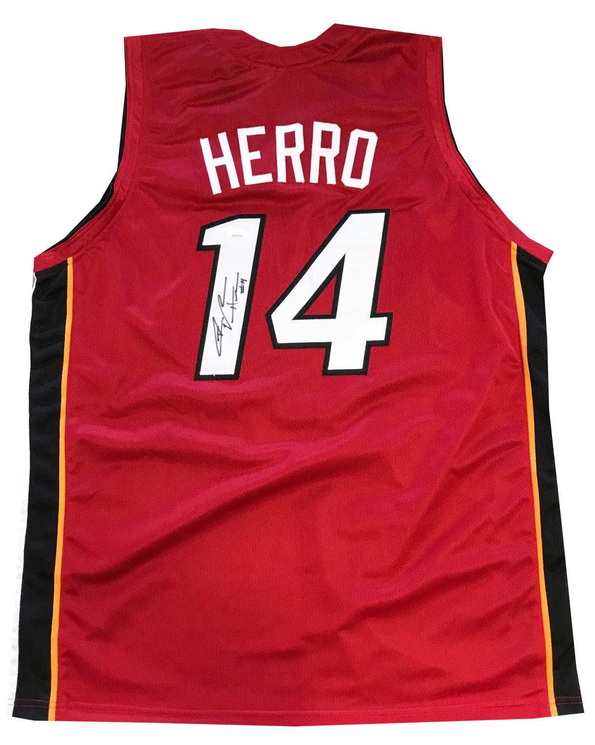 Tyler Herro Autographed Red Miami Heat Custom Jersey (Jsa)
