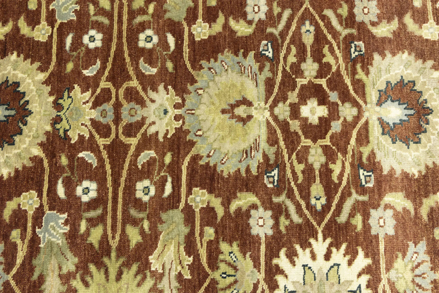 Peshawar Oushak Chobi Hand-Knotted Wool Rug