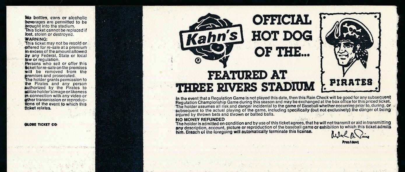 Nolan Ryan Astros Ticket Stub August 29, 1987 Pirates vs. Astros 186494