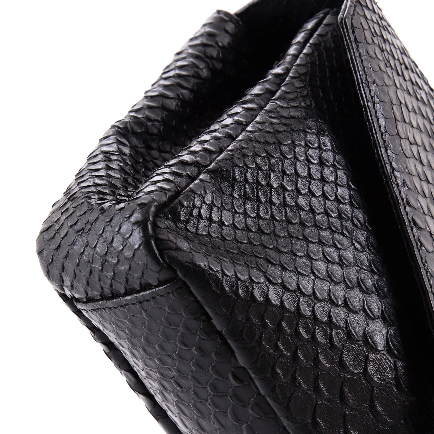 Saint Laurent Classic Monogram College Bag Python Embossed Leather Medium