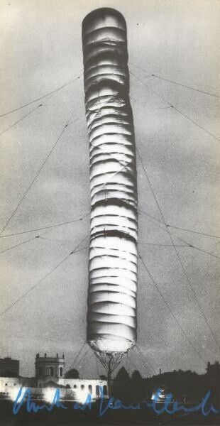 Christo Signed Postcard 23 X 12 Cm (9 X 4.7