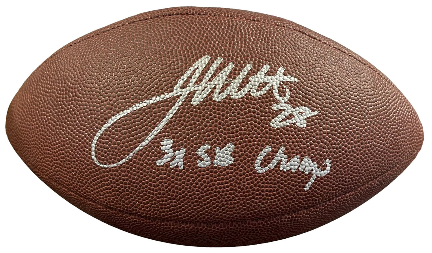James White "3X Sb Champ" Autographed Football