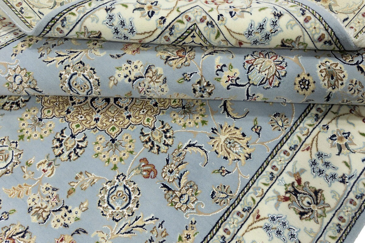 Handmade Indo-Nain Oriental Area Rug Floral