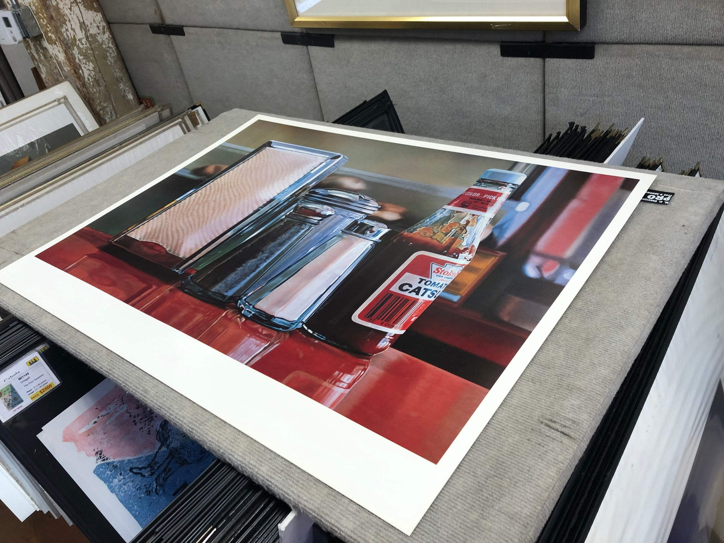 Ralph Goings Color Pick " Poster Realism Red, Multicolor Ketchup