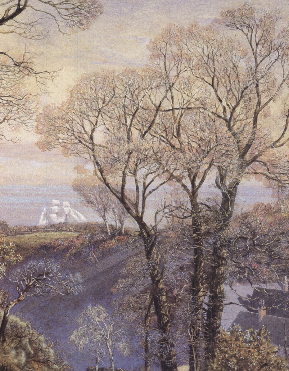 John Brett February In The Isle Of Wight " Offset Lithograph Renais
